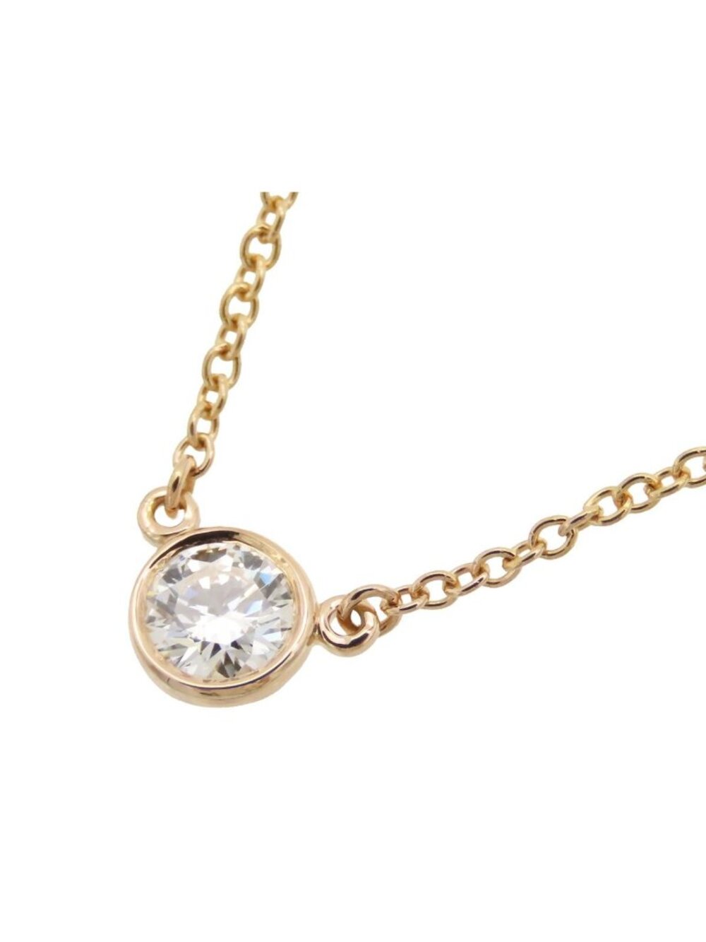 Tiffany & Co by the Yard Pendant Elsa Peretti Single I Diamond Necklace
